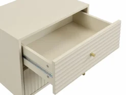 Sale Vente-unique Conjunto de 2 mesitas de noche con 2 cajones en color - LOUREO Beige