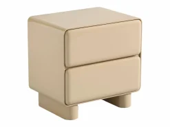 Vente-unique Conjunto de 2 mesitas de noche con 2 cajones mdf burdeos lacado - AUNELA