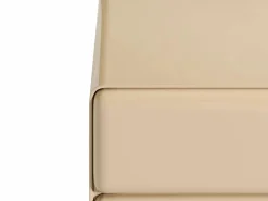 Vente-unique Conjunto de 2 mesitas de noche con 2 cajones mdf burdeos lacado - AUNELA