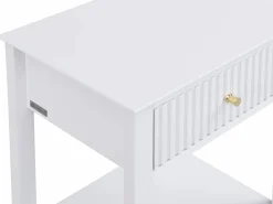 Vente-unique Conjunto de 2 mesitas de noche con 1 cajón y 1 estante en MDF - NIRIVA