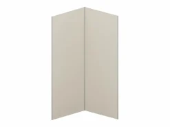 Outlet Vente-unique Conjunto de 2 paneles de ducha en aluminio con perfiles - 2 x L90 x Alt. 210 cm - ITZIAR Marfil