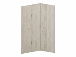 Vente-unique Conjunto de 2 paneles de pared de efecto madera clara en aluminio para ducha L90 x L120 x Alt. 210 cm ENEKO