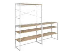Conjunto de 3 percheros modulares para buhardilla 300x85cm KADRA