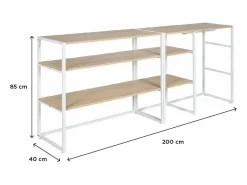 Online Conjunto de 2 percheros modulares para buhardilla 200x85cm KADRA Mueble Perchero