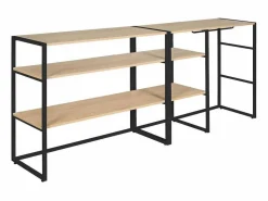 Conjunto de 2 percheros modulares para buhardilla 200x85cm KADRA Negro