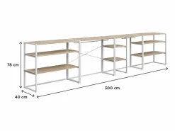 New Conjunto de 4 percheros modulares para buhardilla 400x85cm KADRA Blanco
