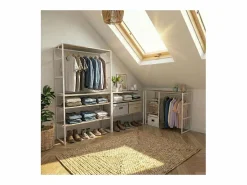 New Conjunto de 4 percheros modulares para buhardilla 400x85cm KADRA Blanco