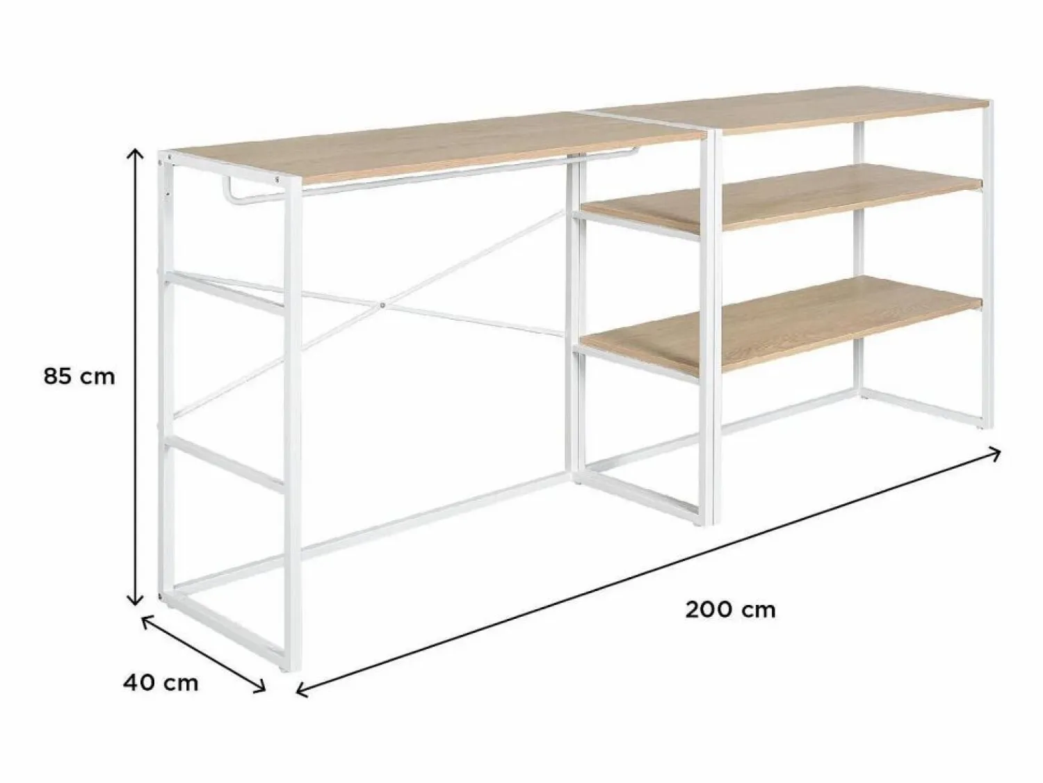 Online Conjunto de 2 percheros modulares para buhardilla 200x85cm KADRA Mueble Perchero
