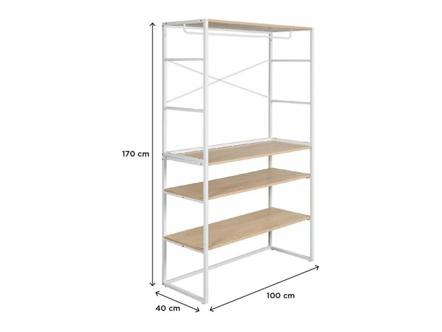 Online Conjunto de 2 percheros modulares para buhardilla 200x85cm KADRA Mueble Perchero