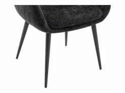 Discount Conjunto de 6 sillas con reposabrazos de tela texturizada y metal - - LASSANDRA Sillas Y Lotes De Sillas