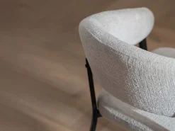 Discount Conjunto de 2 sillas con reposabrazos de tela y metal negro - - AVRELA Sillas Y Lotes De Sillas