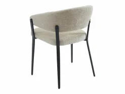 Discount Conjunto de 2 sillas con reposabrazos de tela y metal negro - - AVRELA Sillas Y Lotes De Sillas