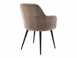 Best Vente-unique Conjunto de 2 sillas Con reposabrazos - Terciopelo y metal negro - - ELEANA Beige