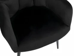 Hot Conjunto de 6 sillas de comedor acolchadas Con reposabrazos - Terciopelo y metal . . PEGA Sillas Y Lotes De Sillas