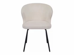 Vente-unique Conjunto de 2 sillas de pana y metal negro - - RELIOZA