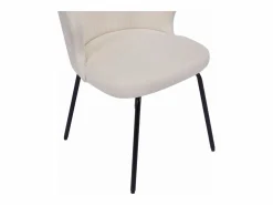 Vente-unique Conjunto de 2 sillas de pana y metal negro - - RELIOZA