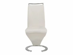 Discount Conjunto de 4 sillas de piel sintética blanca TWIZY Sillas Y Lotes De Sillas