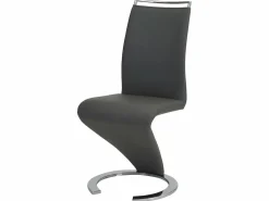 Hot Vente-unique Conjunto de 6 sillas de piel sintética TWIZY Negro
