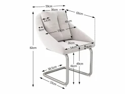 ModernLuxe Conjunto de 6 sillas de terciopelo - estructura de metal -