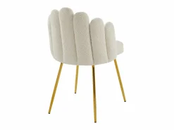 Online Conjunto de 2 sillas de tejido bouclé y metal dorado - - ALTINAM de Pascal MORABITO Sillas Y Lotes De Sillas