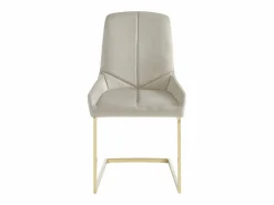 Vente-unique Conjunto de 2 sillas de terciopelo y metal - - BERLONA
