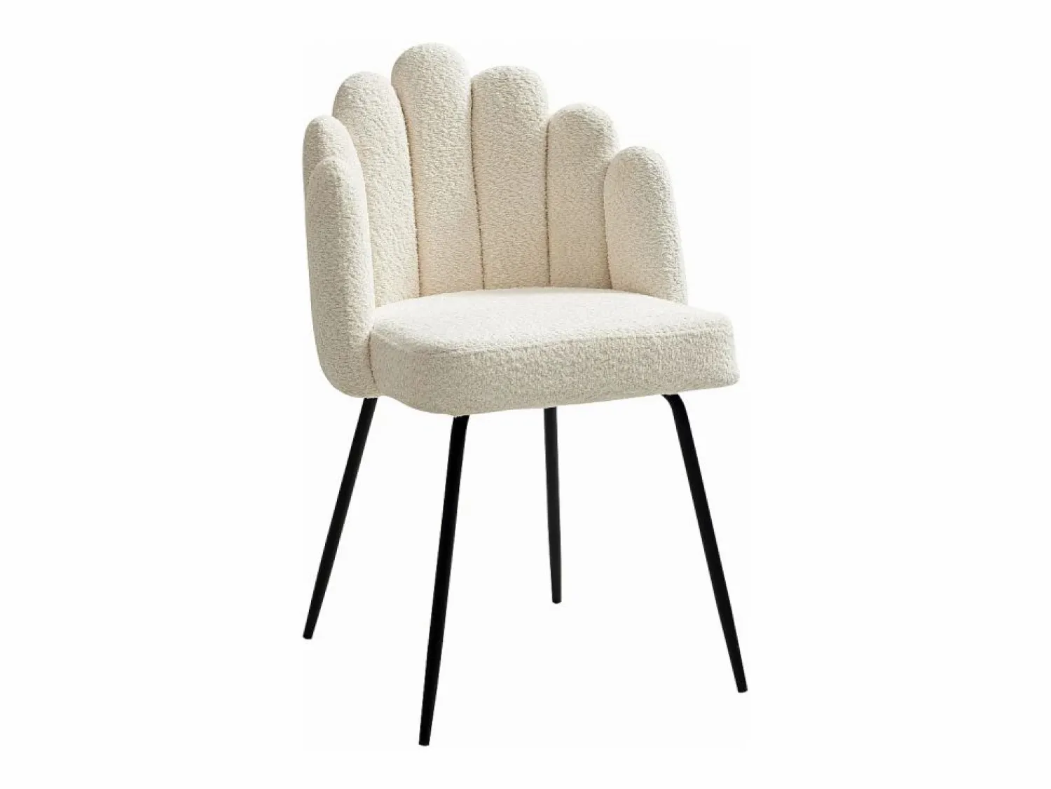 Best Conjunto de 2 sillas en tela bouclé y metal negro - - ALTINAM de Pascal MORABITO Sillas Y Lotes De Sillas