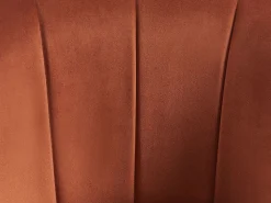 Vente-unique Conjunto de 2 taburetes de bar de terciopelo y metal - - ELIRAM Terracota