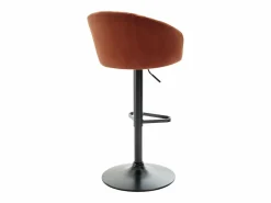 New Conjunto de 2 taburetes de bar de terciopelo y metal negro - - DORALIZ Muebles De Bar|Taburete Alto