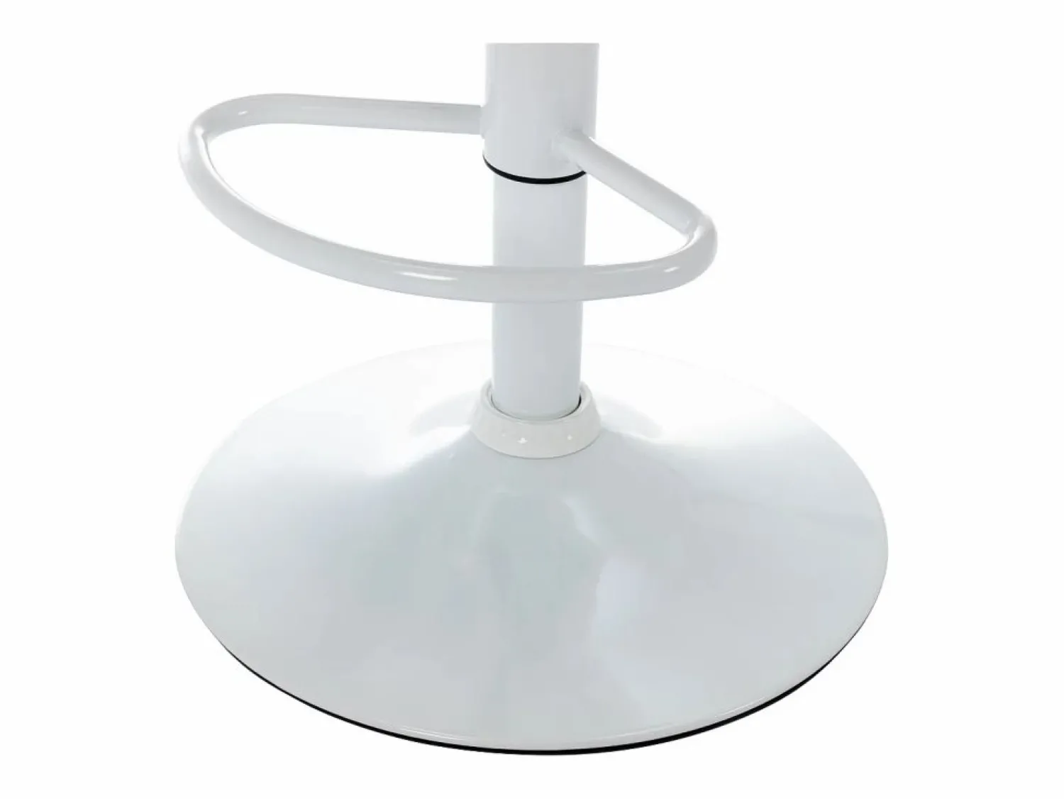 Clearance Conjunto de 2 taburetes de bar de tela y metal blanco - Beige - KIYOLA Muebles De Bar|Taburete Alto
