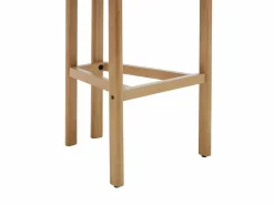 Hot Conjunto de 2 taburetes de bar en tela texturizada y madera de hevea - - YELAZ Taburete Alto|Muebles De Bar