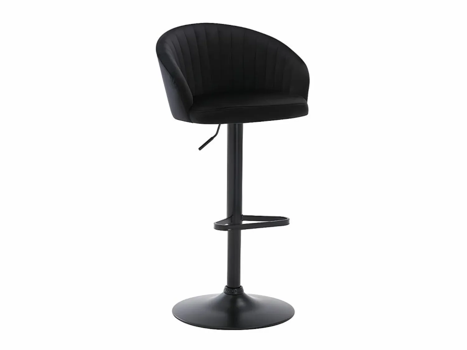 Discount Vente-unique Conjunto de 2 taburetes de bar - Terciopelo y metal - - DORALIZ Negro