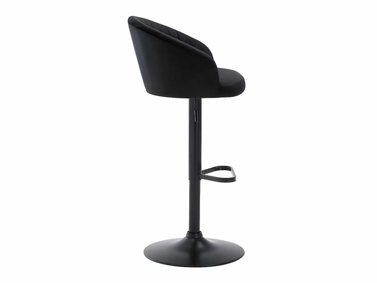 Discount Vente-unique Conjunto de 2 taburetes de bar - Terciopelo y metal - - DORALIZ Negro