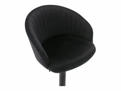 Discount Vente-unique Conjunto de 2 taburetes de bar - Terciopelo y metal - - DORALIZ Negro