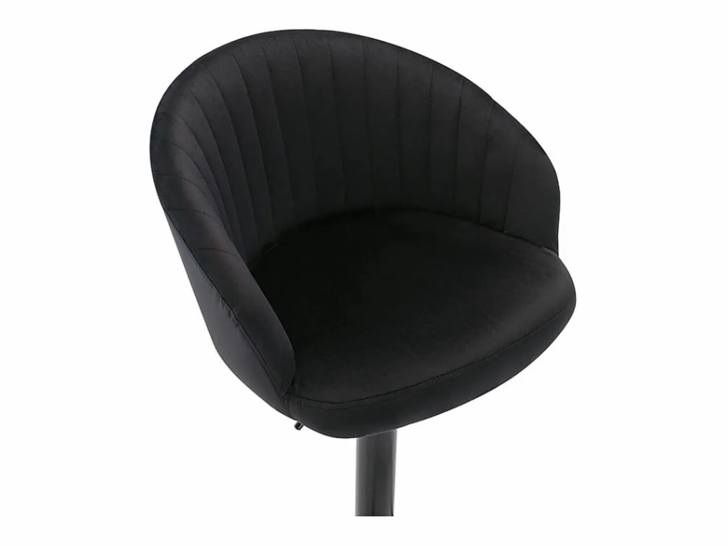 Discount Vente-unique Conjunto de 2 taburetes de bar - Terciopelo y metal - - DORALIZ Negro