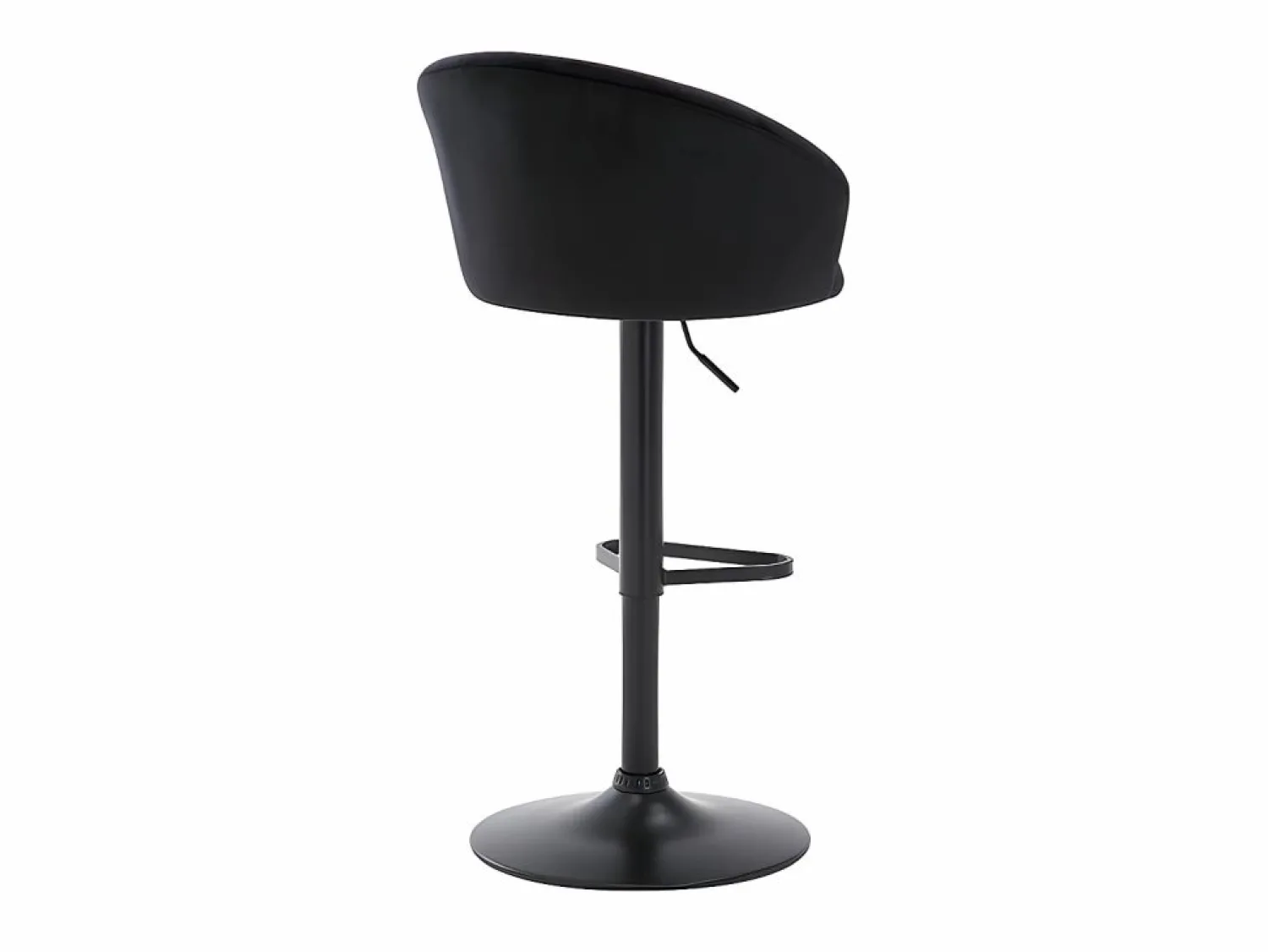 Discount Vente-unique Conjunto de 2 taburetes de bar - Terciopelo y metal - - DORALIZ Negro