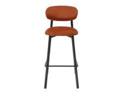 Discount Conjunto de 2 taburetes de terciopelo y metal negro - - LAKABI Muebles De Bar|Taburete Alto