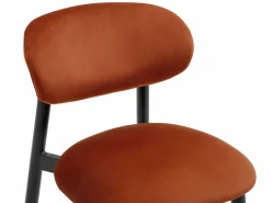 Discount Conjunto de 2 taburetes de terciopelo y metal negro - - LAKABI Muebles De Bar|Taburete Alto