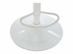 New Vente-unique Conjunto de 2 taburetes de bar de tela y metal - y blanco - CARSTEN Crema