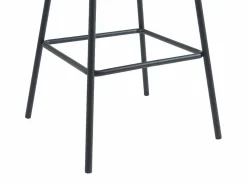 Vente-unique Conjunto de 2 taburetes de bar de felpa y metal - - SENORASE