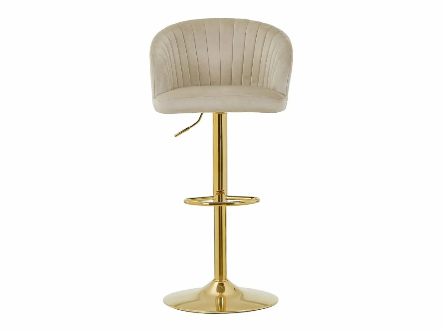Vente-unique Conjunto de 2 taburetes de bar de terciopelo y metal - Altura regulable - - DORALIZ