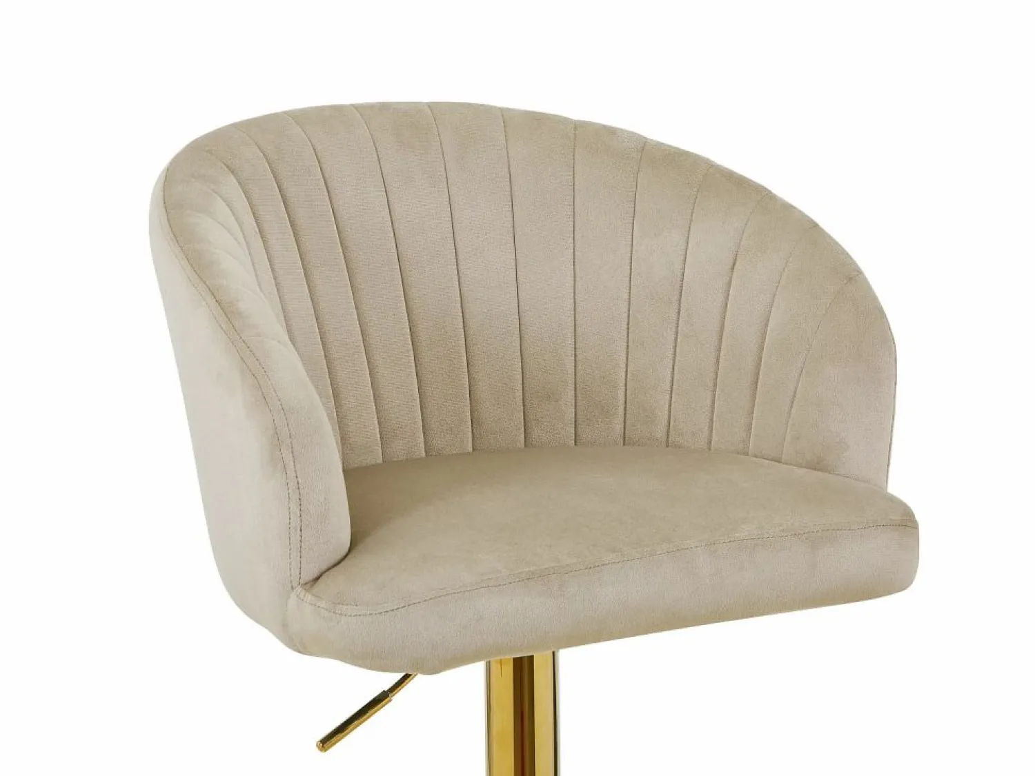 Vente-unique Conjunto de 2 taburetes de bar de terciopelo y metal - Altura regulable - - DORALIZ