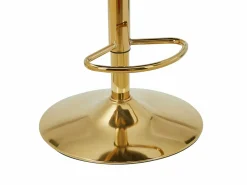 Vente-unique Conjunto de 2 taburetes de bar de terciopelo y metal - Altura regulable - - DORALIZ