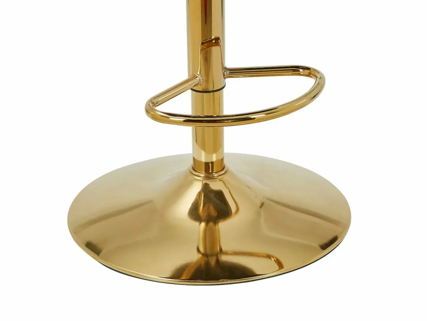 Vente-unique Conjunto de 2 taburetes de bar de terciopelo y metal - Altura regulable - - DORALIZ