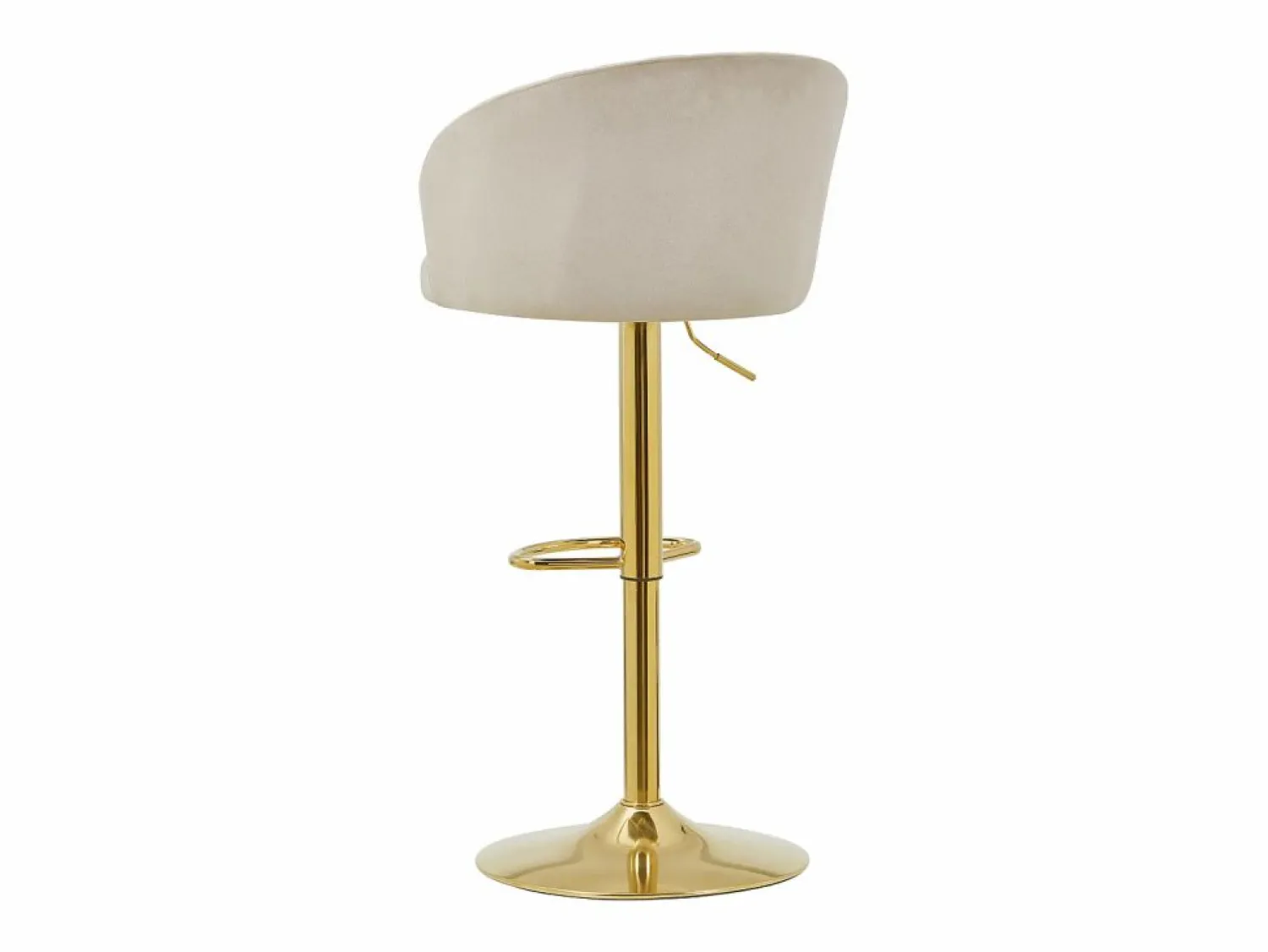 Vente-unique Conjunto de 2 taburetes de bar de terciopelo y metal - Altura regulable - - DORALIZ