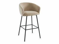 Vente-unique Conjunto de 2 taburetes de tela y metal negro - - LAZONI by Pascal Morabito