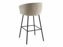 Vente-unique Conjunto de 2 taburetes de tela y metal negro - - LAZONI by Pascal Morabito