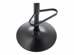 Best Conjunto de 2 taburetes de pana y metal negro - Altura ajustable - Verde - LILIYA Muebles De Bar|Taburete Alto