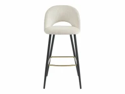 Clearance Conjunto de 2 taburetes de bar de pana y metal - - FINCHY by Pascal Morabito Muebles De Bar|Taburete Alto