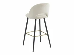 Clearance Conjunto de 2 taburetes de bar de pana y metal - - FINCHY by Pascal Morabito Muebles De Bar|Taburete Alto