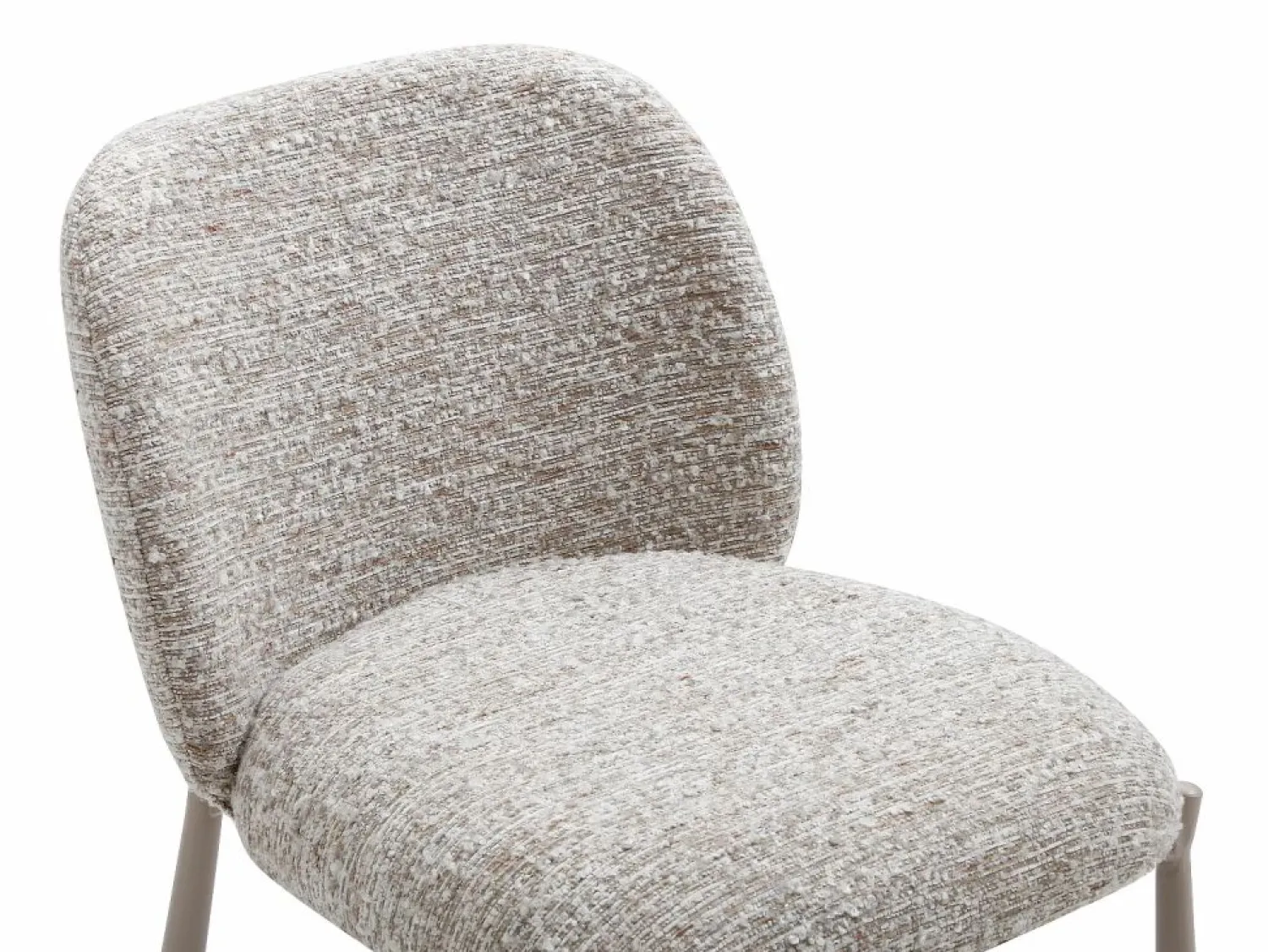Outlet Conjunto de 2 taburetes en tela texturizada y metal topo - - JIZAK Muebles De Bar|Taburete Alto